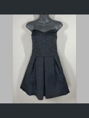 NEW Express Dress Womens Medium black fit flare cocktail strapless
